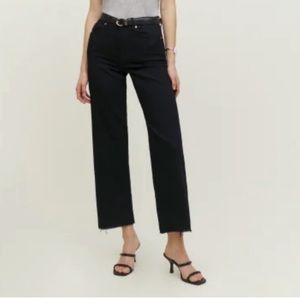 Reformation Jeans black wide leg fit